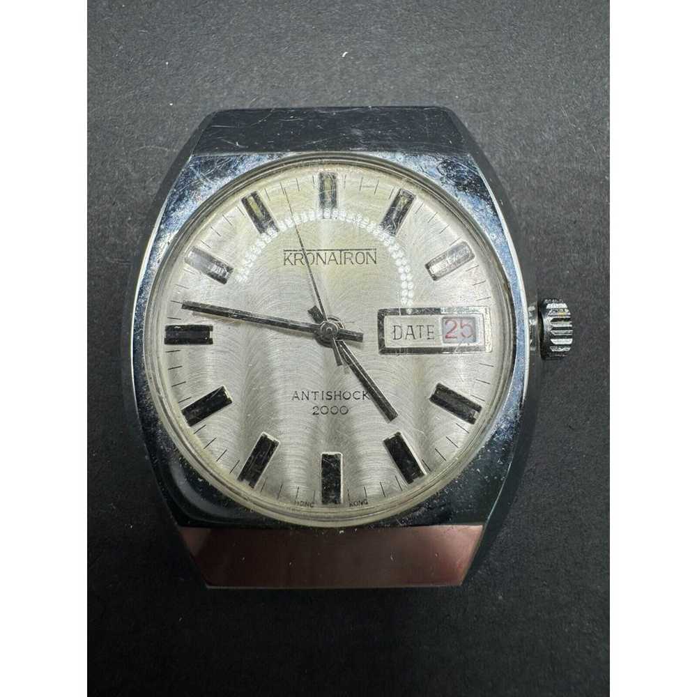 Vintage Kronatron Watch Anti-Shock 2000 1970s Dat… - image 1