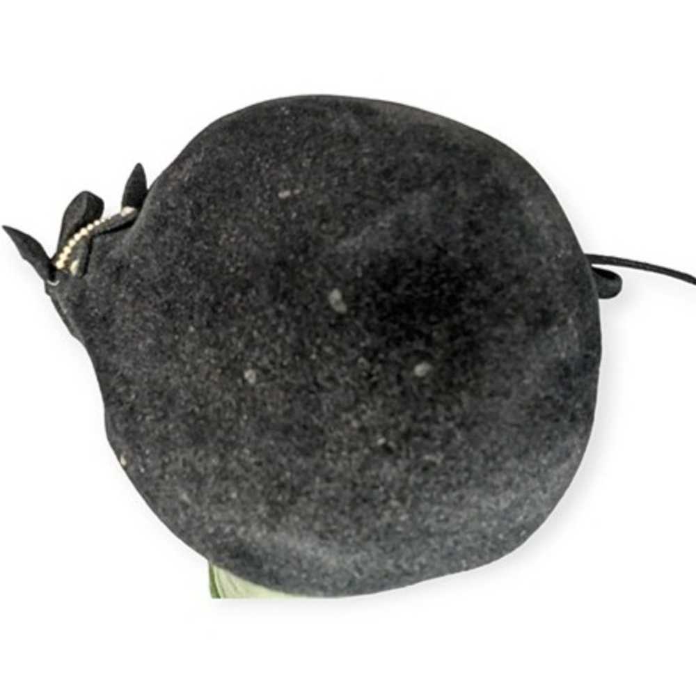 Vintage Black Velour Pinch Hat - image 5