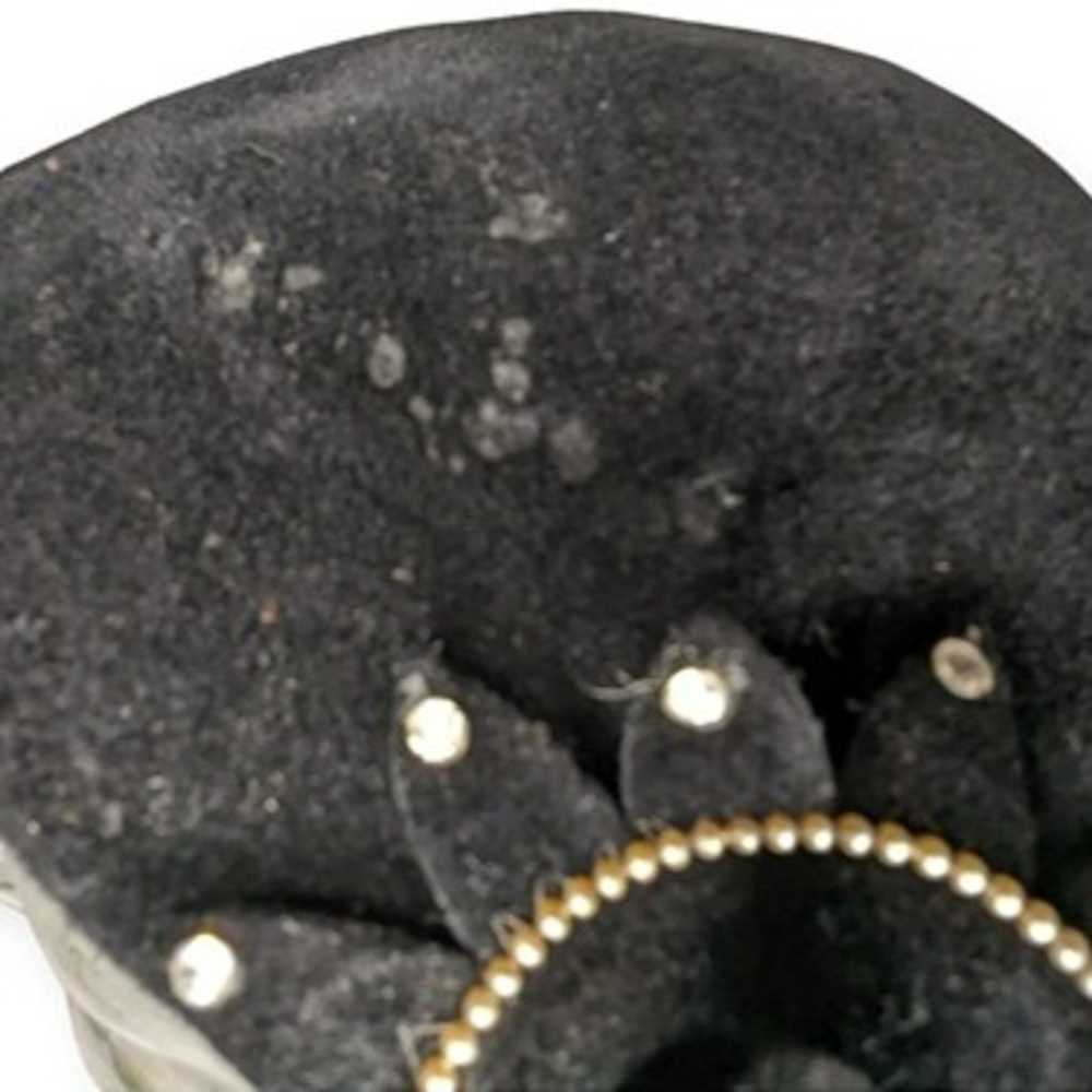 Vintage Black Velour Pinch Hat - image 6