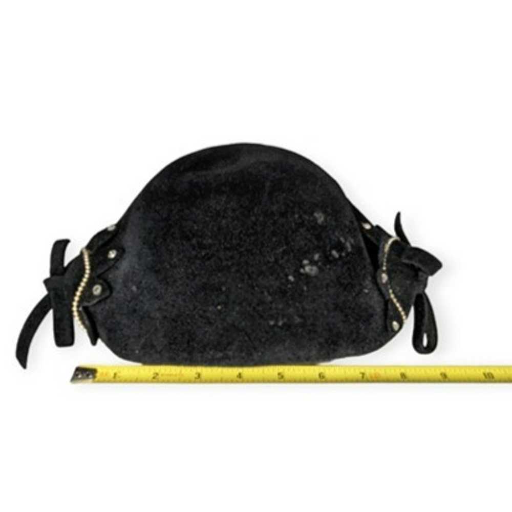 Vintage Black Velour Pinch Hat - image 9