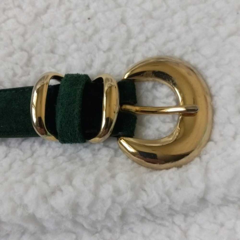 Vintage Donna Katz Dark Green Suede Designer Belt… - image 7