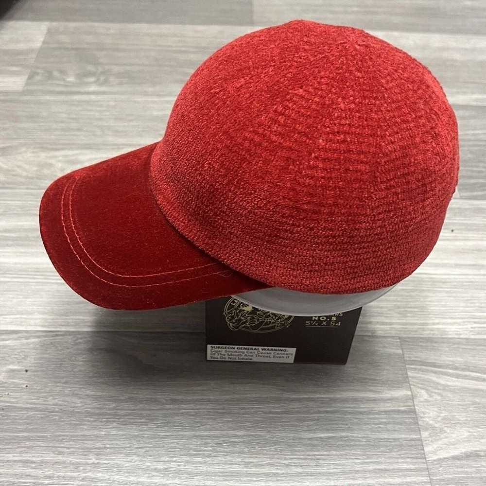 Vintage Corduroy Baseball Cap Hat Cap Red Velvet … - image 2