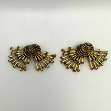 Vintage MUSI gold tone shoe clips