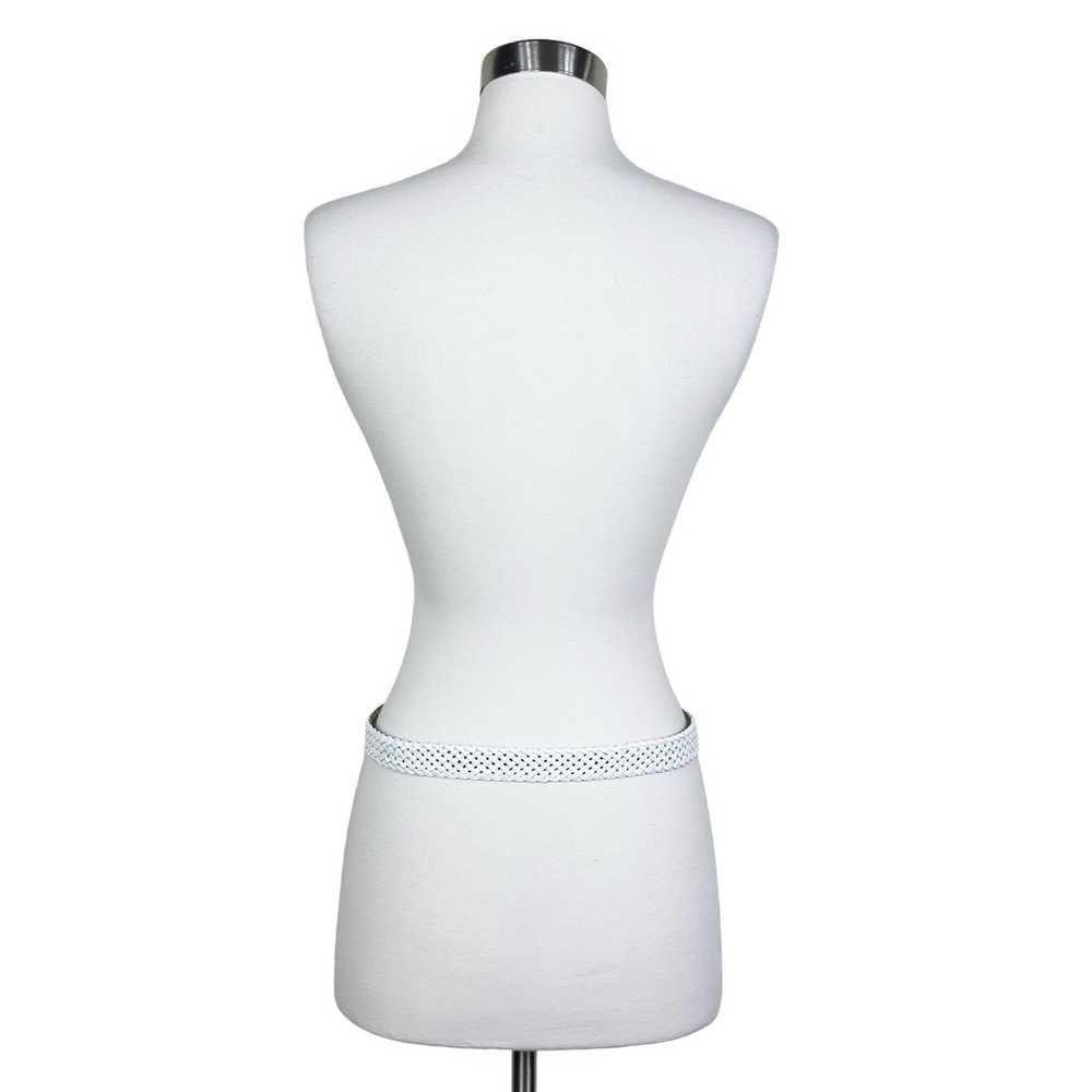 Talbots Braided White Genuine Leather Skinny Vint… - image 5