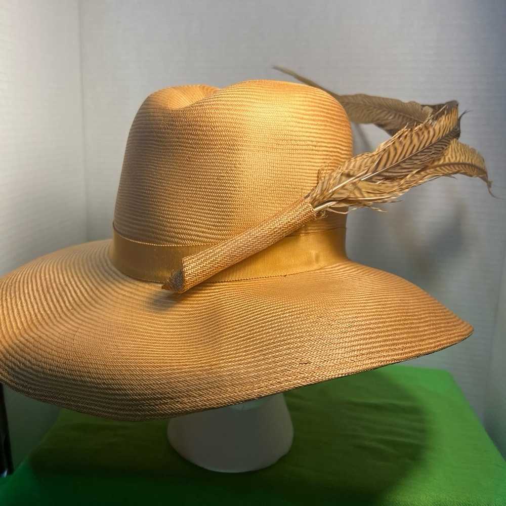 Vintage Adolfo Pheasant Feather Hat - image 1