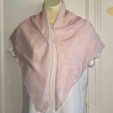 Vintage light pink very large thin polyester or si