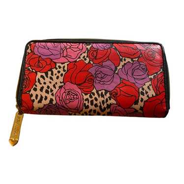 Vintage Betsey Johnson rose cheetah print wallet