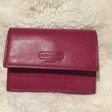 Vintage Pink Leather COACH WALLET - image 1