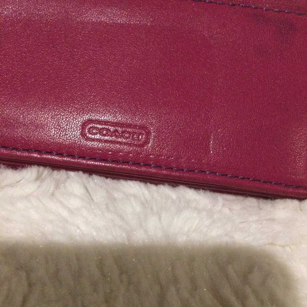 Vintage Pink Leather COACH WALLET - image 3