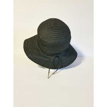 Vintage woven Black floppy hat