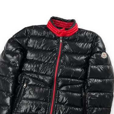 Moncler Moncler Aubert Black & Red Puffer Jacket - image 1