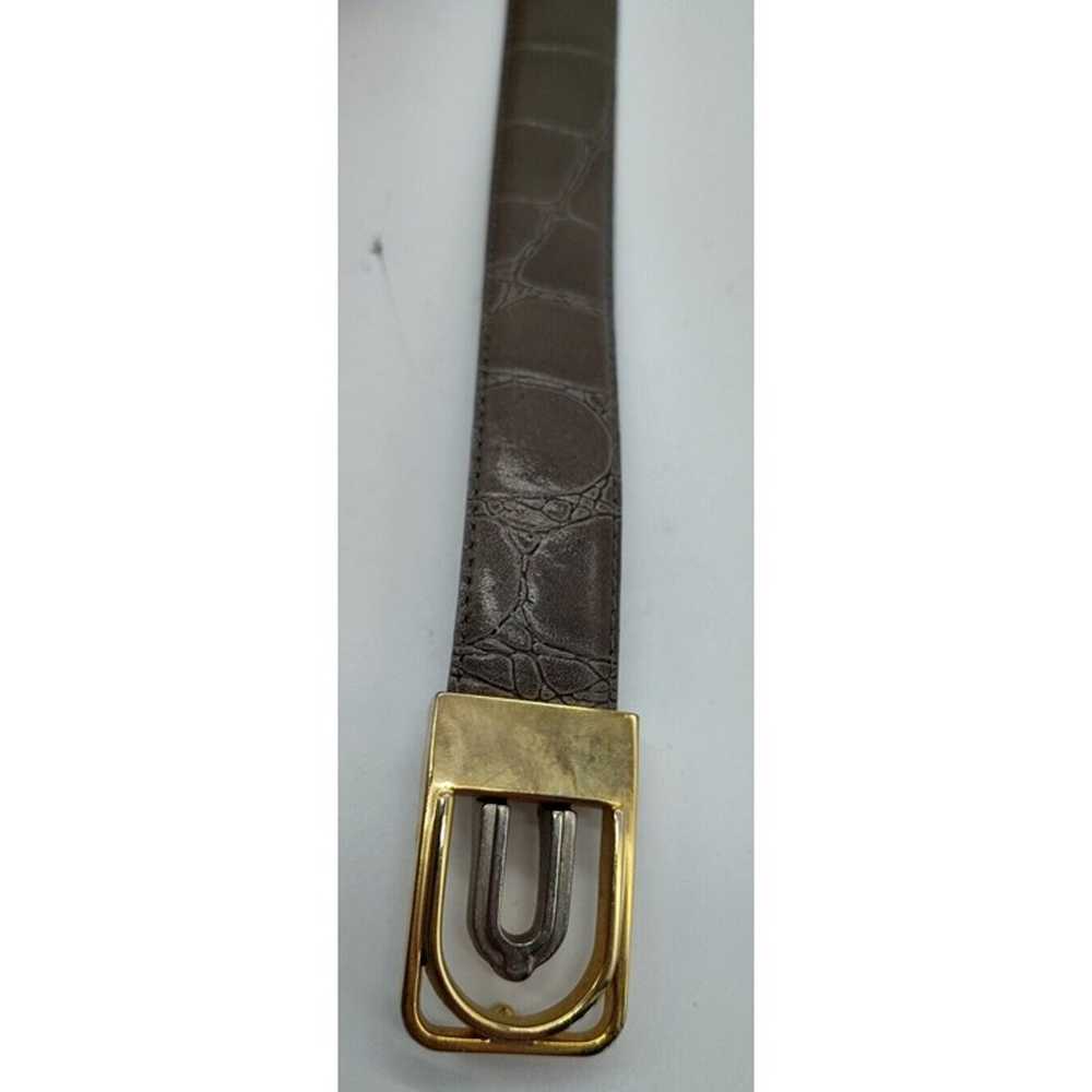 Vintage Alligator Embossed Leather Belt Womens Si… - image 2