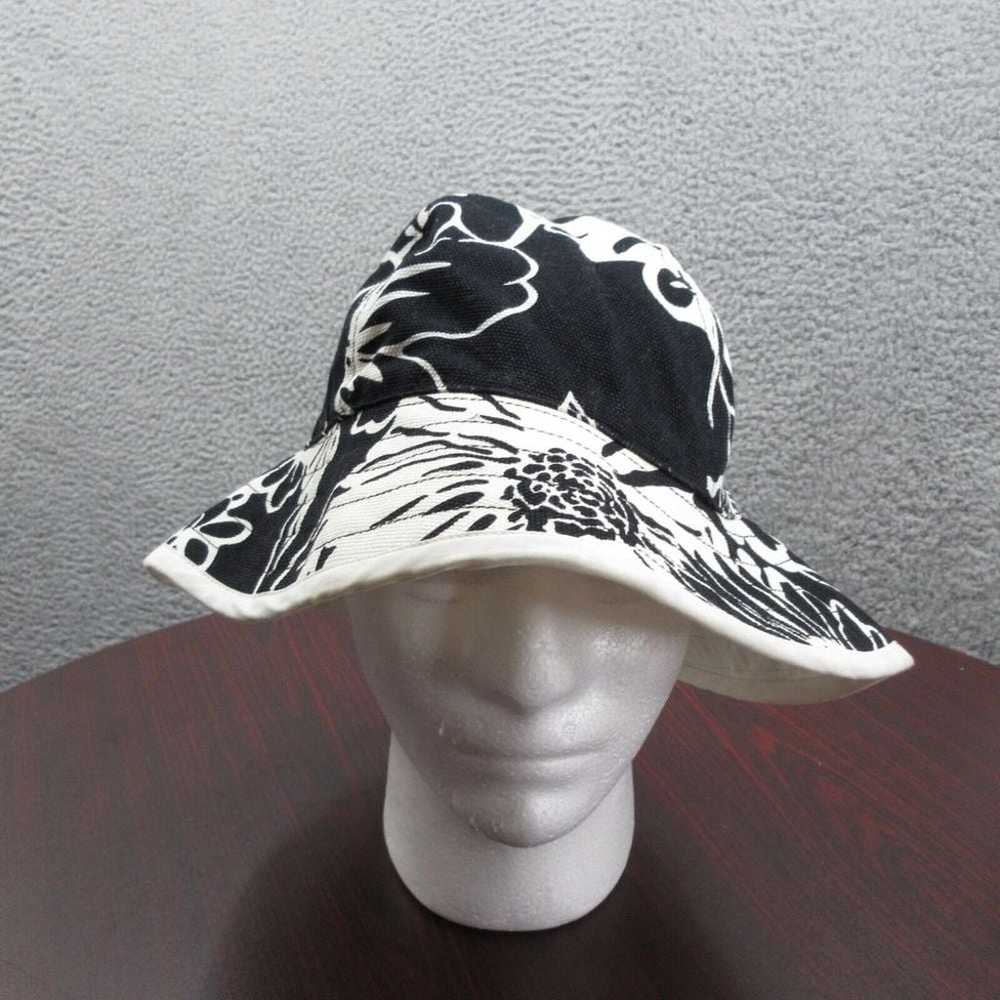 Jantzen Vintage Bucket Hat Black White Floral Y2K… - image 1