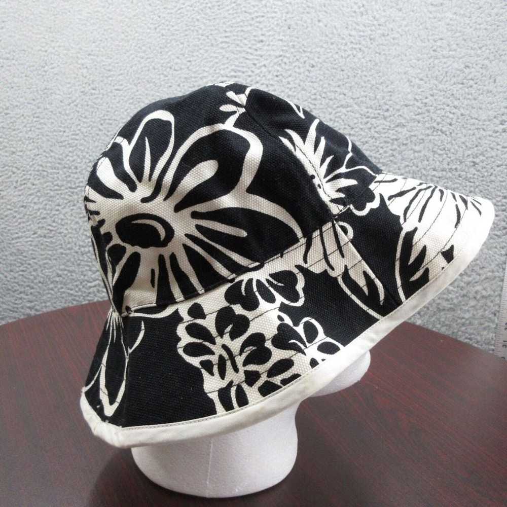 Jantzen Vintage Bucket Hat Black White Floral Y2K… - image 3