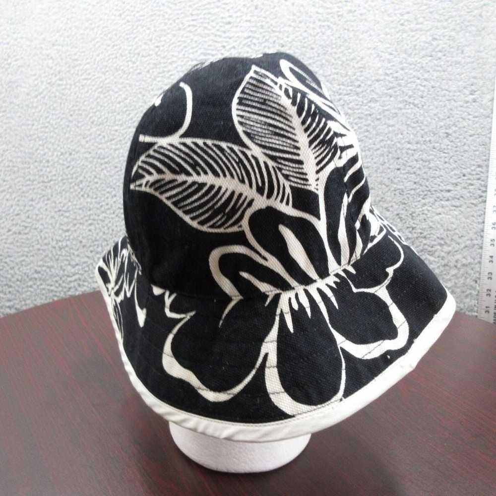 Jantzen Vintage Bucket Hat Black White Floral Y2K… - image 4