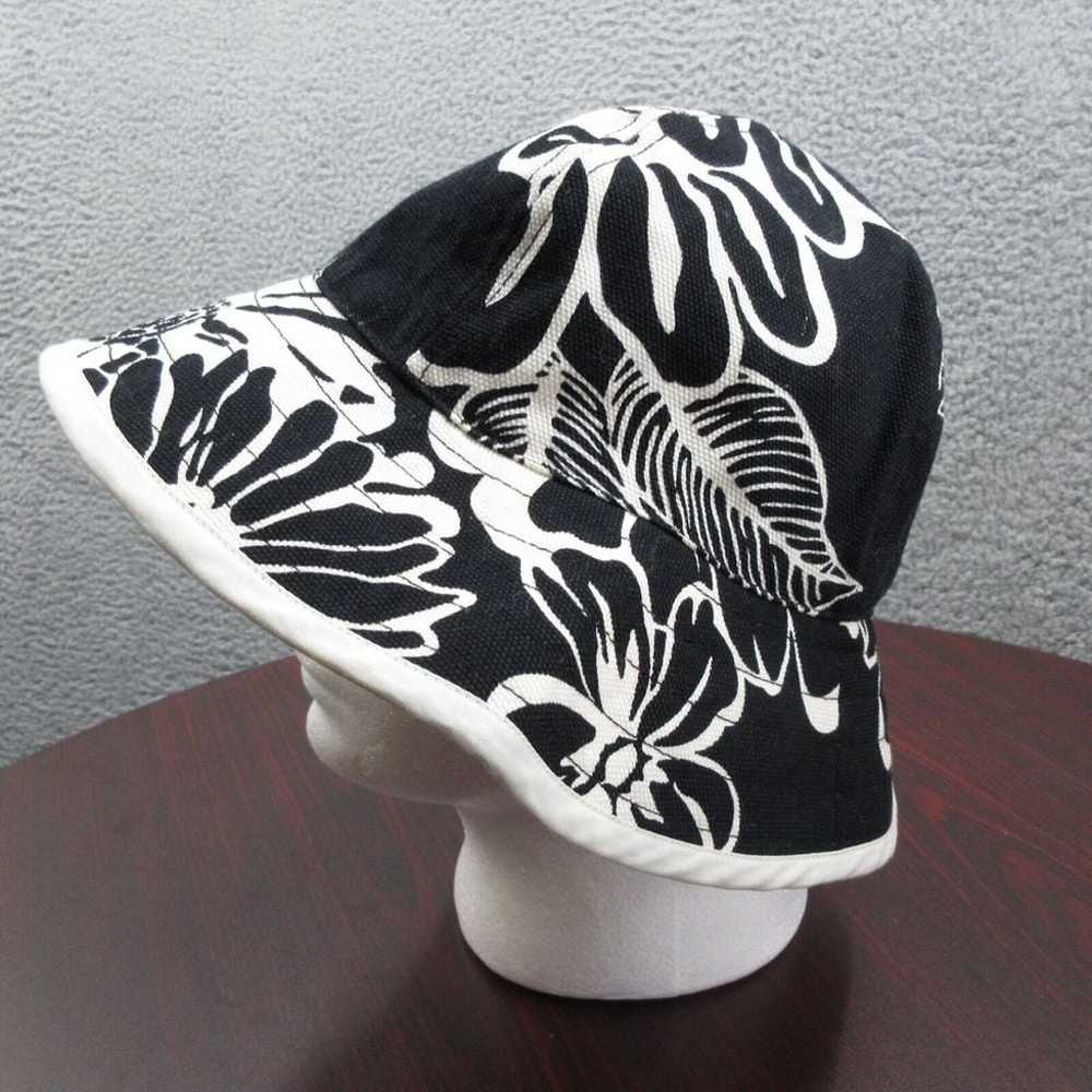 Jantzen Vintage Bucket Hat Black White Floral Y2K… - image 5