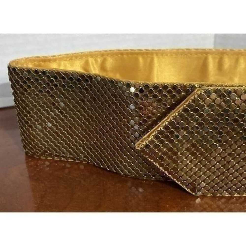 Vintage La Regale Evening Event Gold Metal Mesh W… - image 2