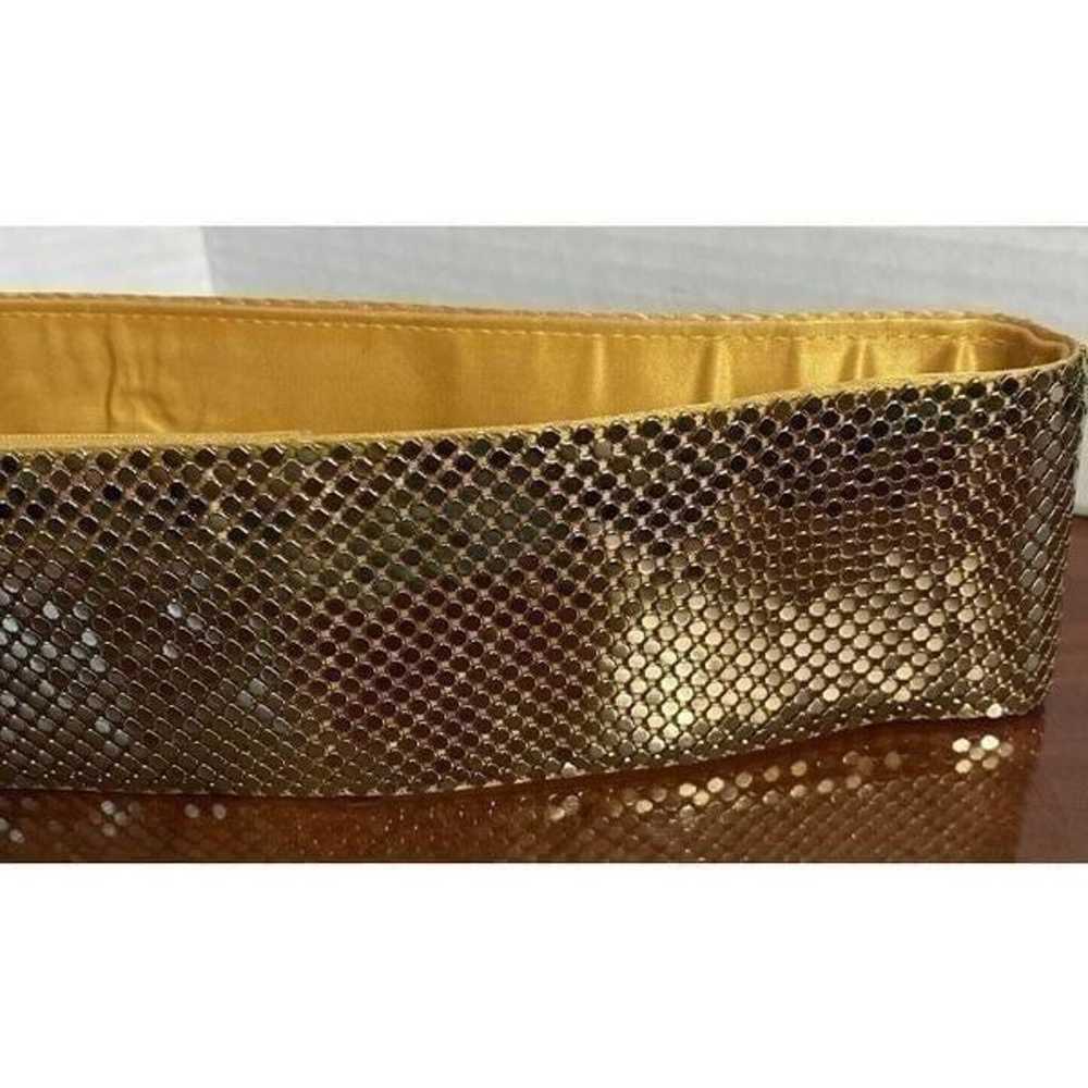 Vintage La Regale Evening Event Gold Metal Mesh W… - image 3