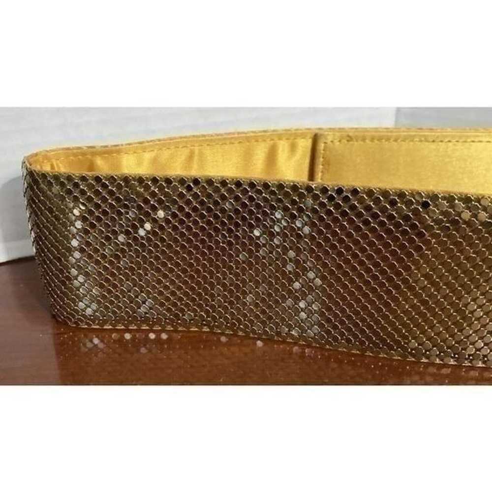 Vintage La Regale Evening Event Gold Metal Mesh W… - image 5