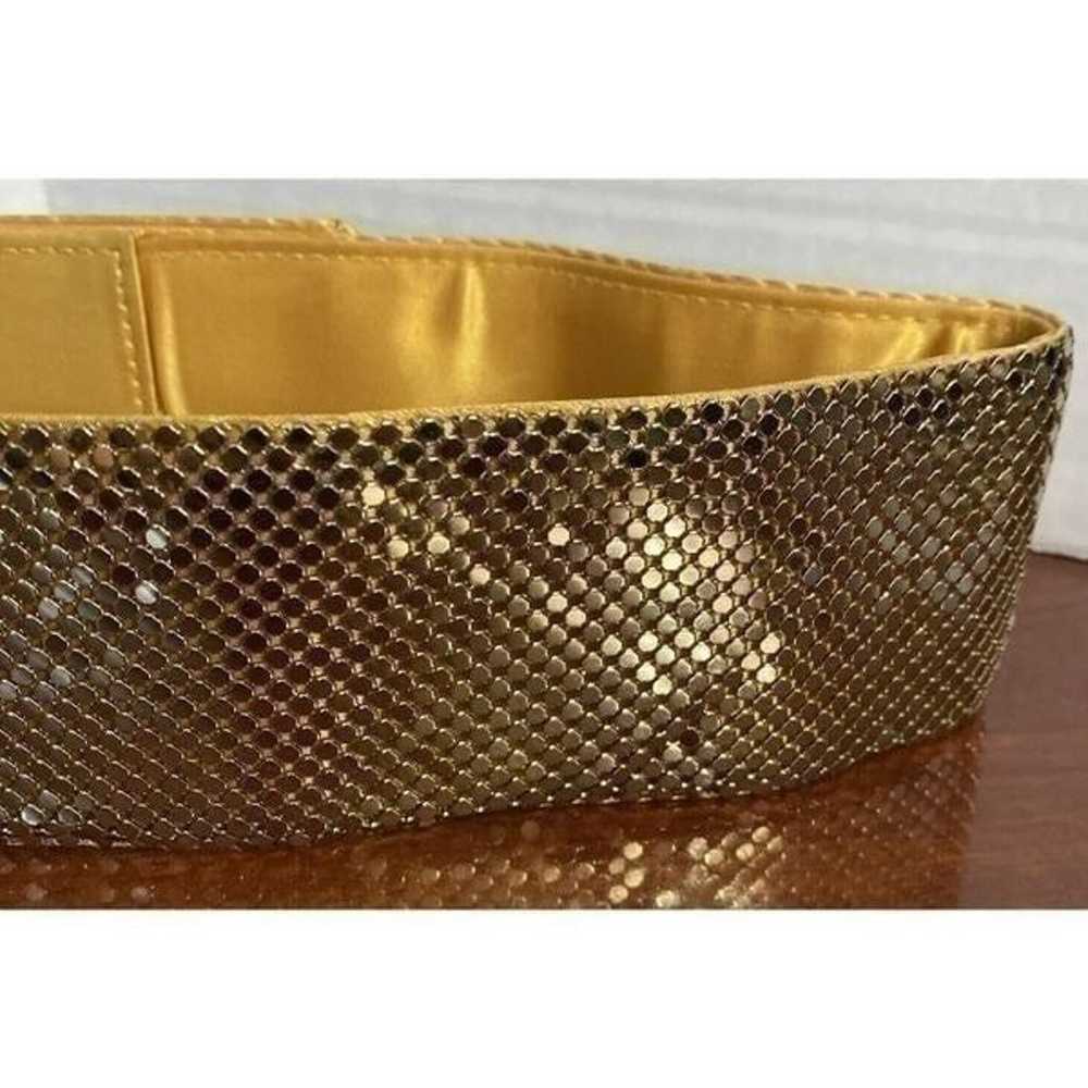 Vintage La Regale Evening Event Gold Metal Mesh W… - image 6