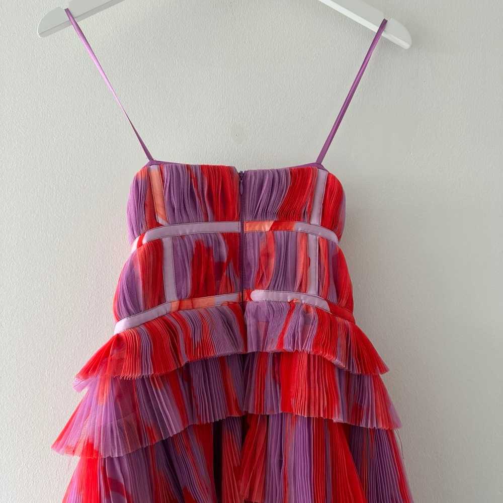 Hutch Strapless Tiered Tulle Maxi Dress S - image 11