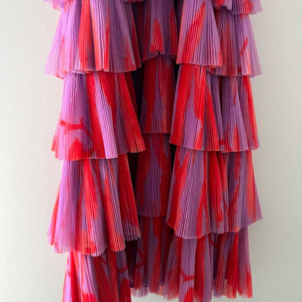 Hutch Strapless Tiered Tulle Maxi Dress S - image 12