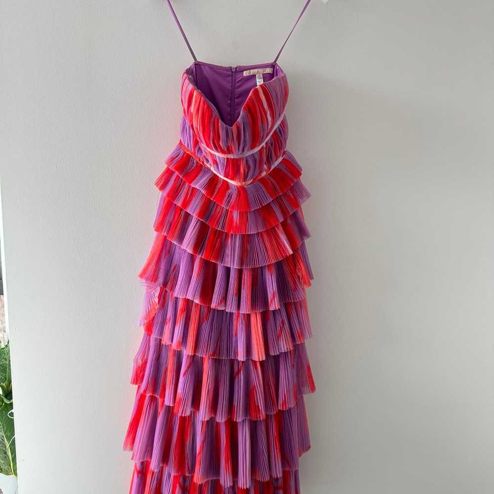 Hutch Strapless Tiered Tulle Maxi Dress S - image 6