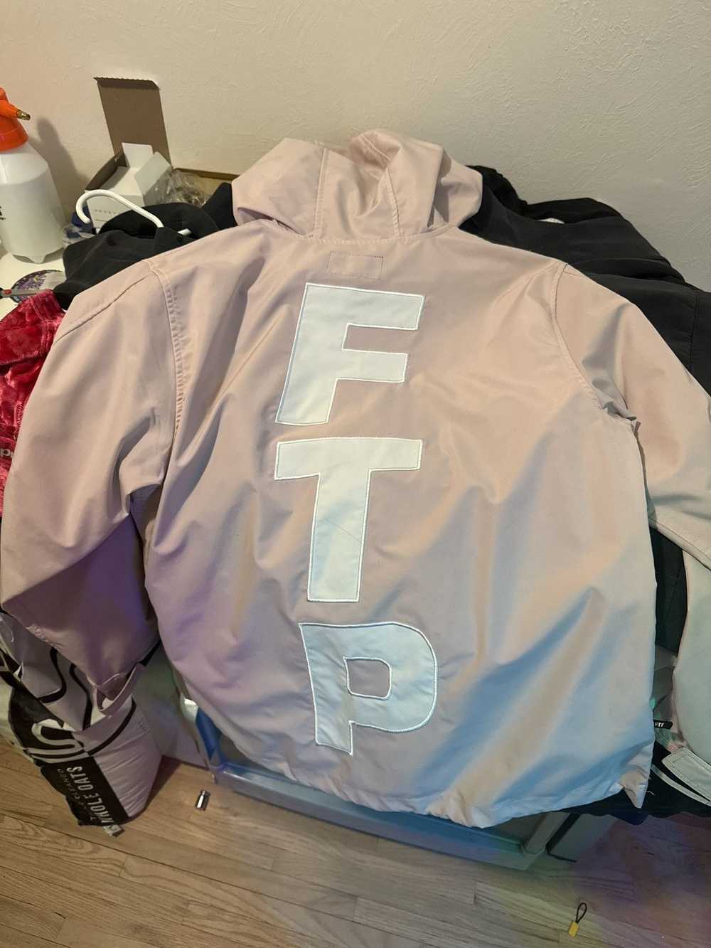 Fuck The Population FTP Pink Vertical Logo Anorak - image 2