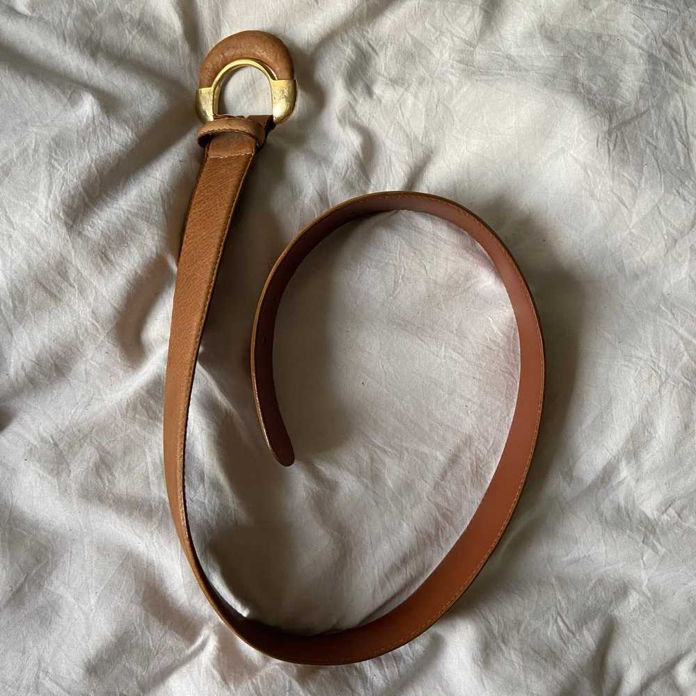 Vintage JG Hook Brown Leather Belt - image 1