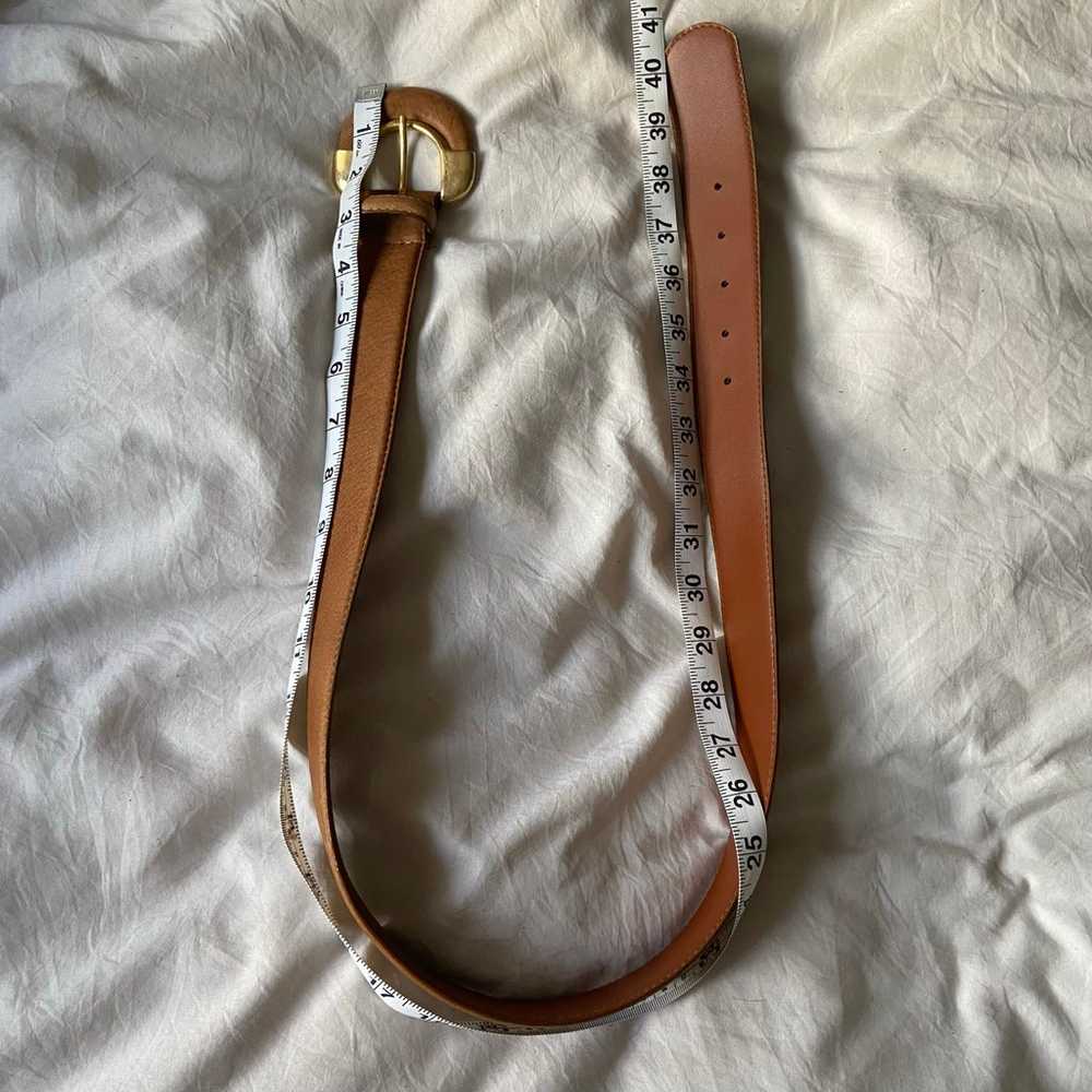 Vintage JG Hook Brown Leather Belt - image 3