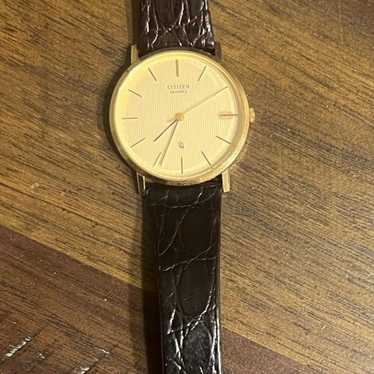 Vintage Citizen leather band watch