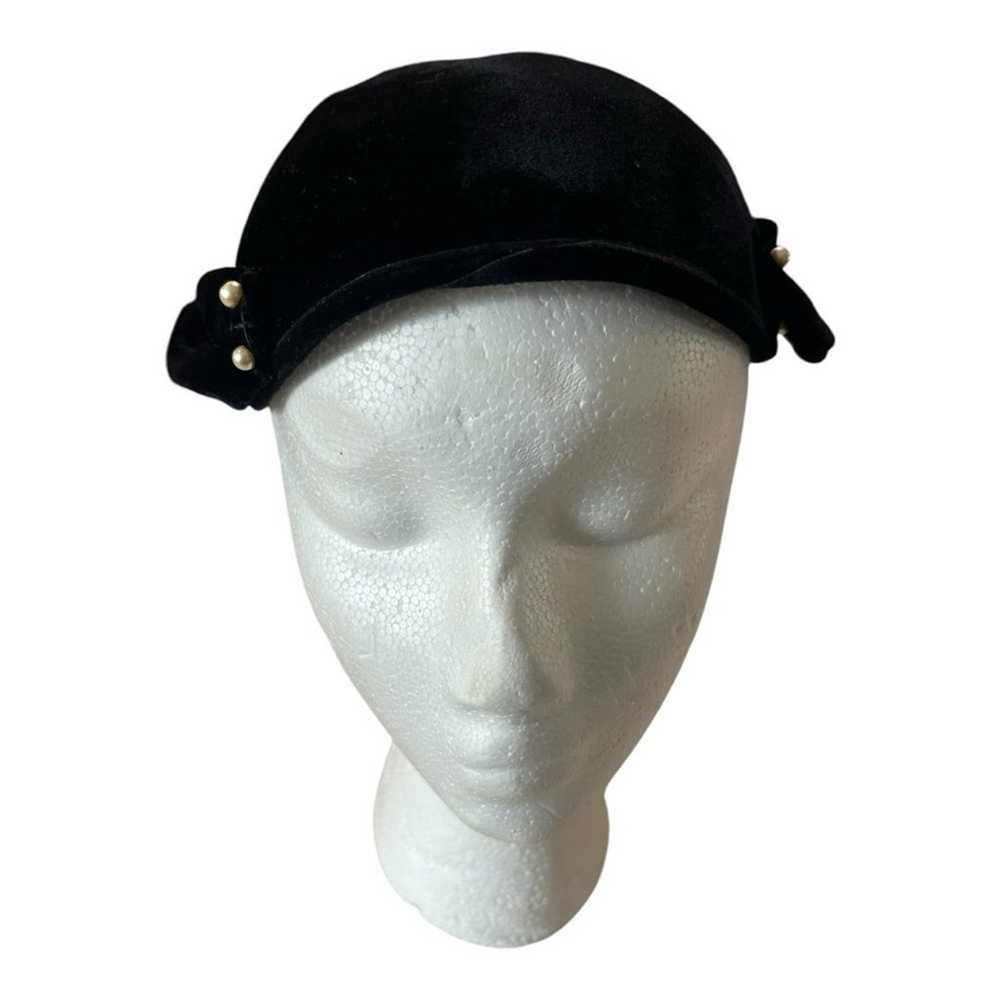 Authentic Vintage Black 1940/50s Black Luxe Velve… - image 2