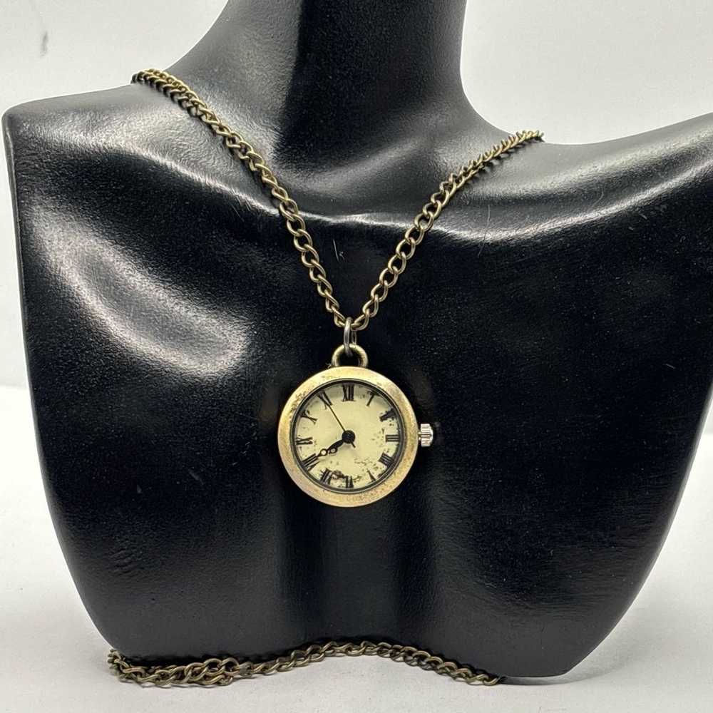 Vintage Gold Watch Pendant - image 1