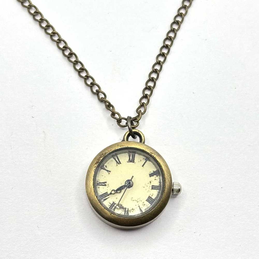 Vintage Gold Watch Pendant - image 2