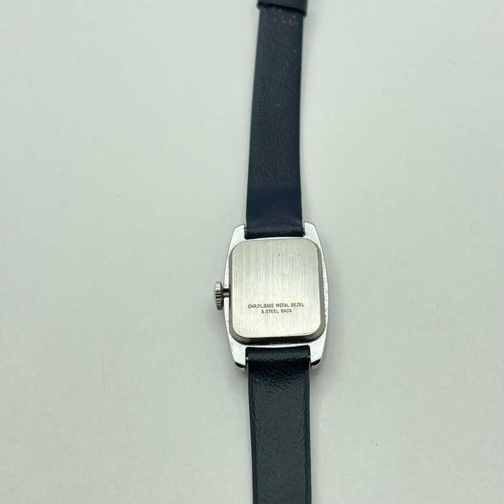 Vintage Silver & Blue Timex Watch - image 4