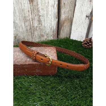 BRIGHTON Vintage 26" Brown Braided Ladies Belt