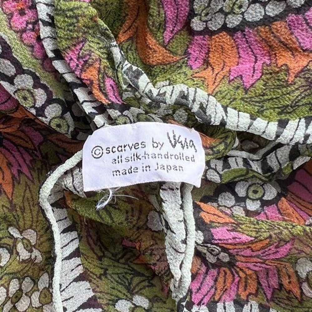 Vera Vintage Paisley Floral Rectangle Scarf Light… - image 3