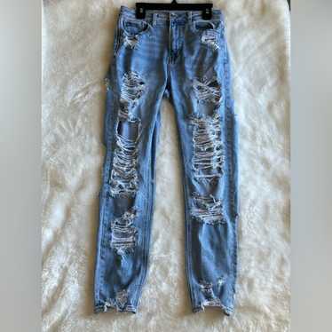 American eagle ripped mom jeans