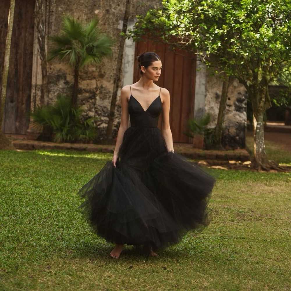 Hutch Lucia Black Tulle Maxi Dress - image 1