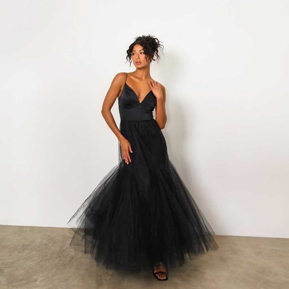 Hutch Lucia Black Tulle Maxi Dress - image 2