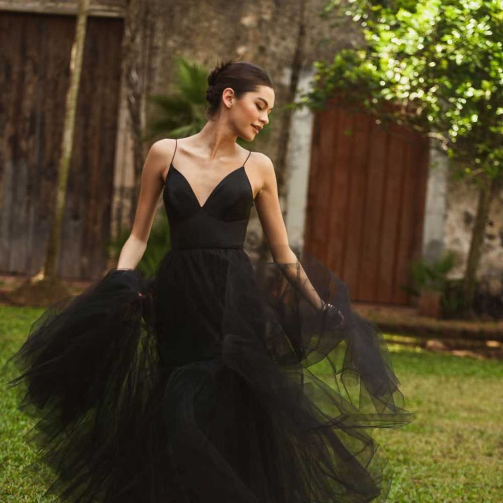 Hutch Lucia Black Tulle Maxi Dress - image 3