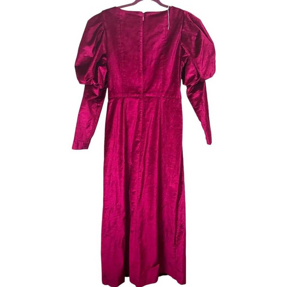 ALÉMAIS Rosario Puff Sleeve Midi Dress Fuschia Pi… - image 4