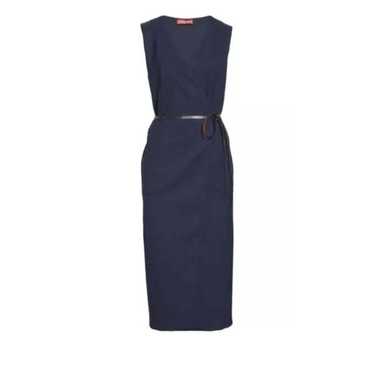 Altuzarra size 42 US 10 Cather navy wrap dress le… - image 1