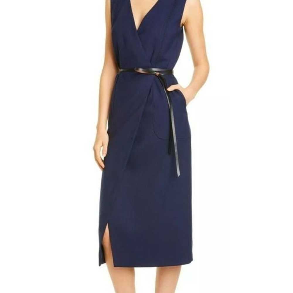 Altuzarra size 42 US 10 Cather navy wrap dress le… - image 2