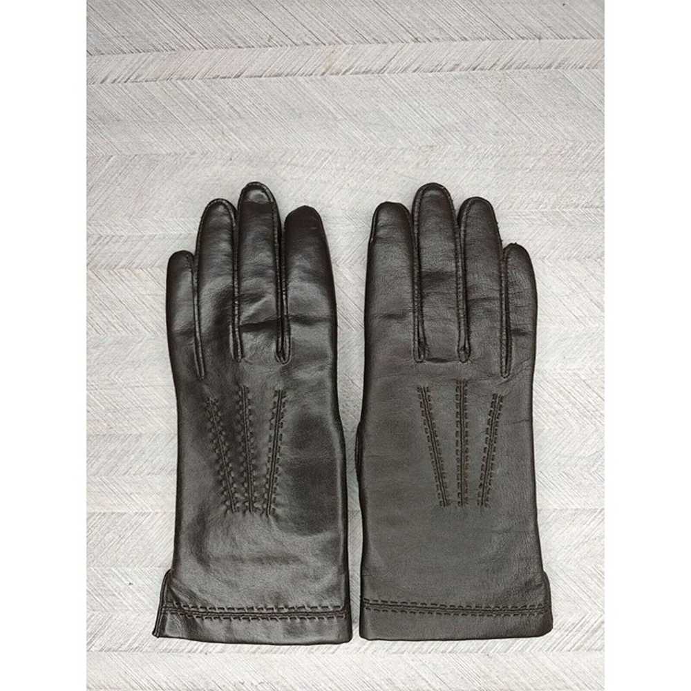 Vintage Fownes Women's Winter Gloves Fur Lined Si… - image 3