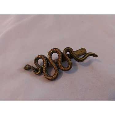 Vintage Snake Hair Clip Barrette Unique Serpent Ha