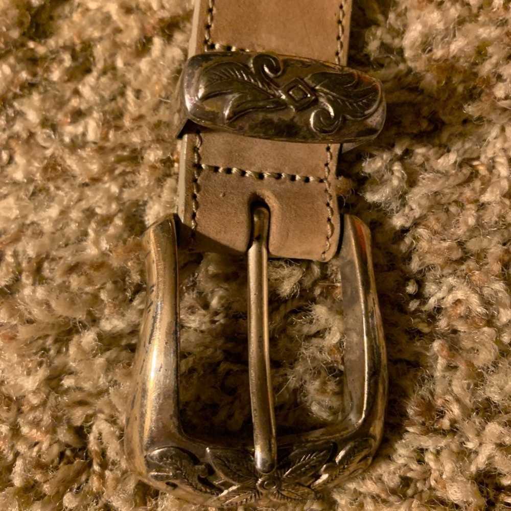 Vintage Brighton 1993 Leather Belt - image 3