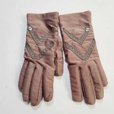 Vintage Aris Isotoner Brown Womens Gloves - image 1