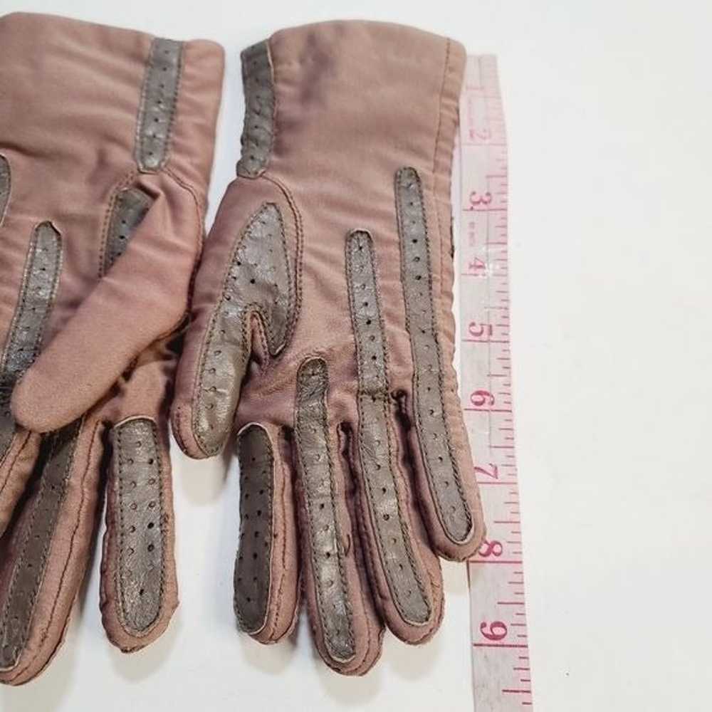 Vintage Aris Isotoner Brown Womens Gloves - image 5