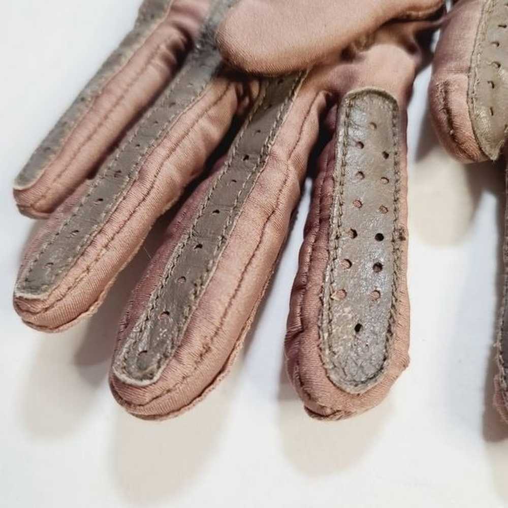 Vintage Aris Isotoner Brown Womens Gloves - image 7